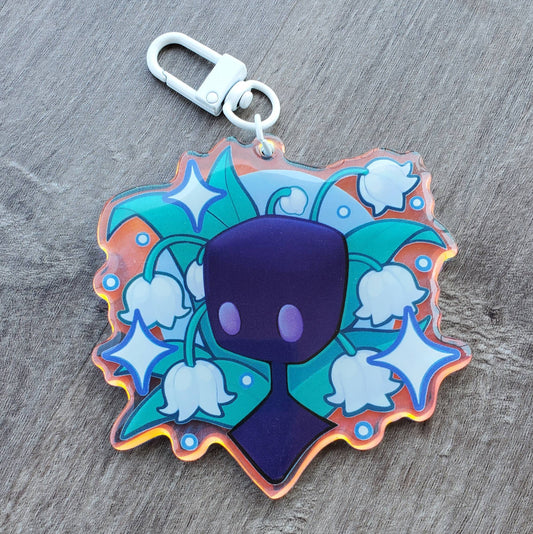 Rain Flowers Holo Acrylic Keychain