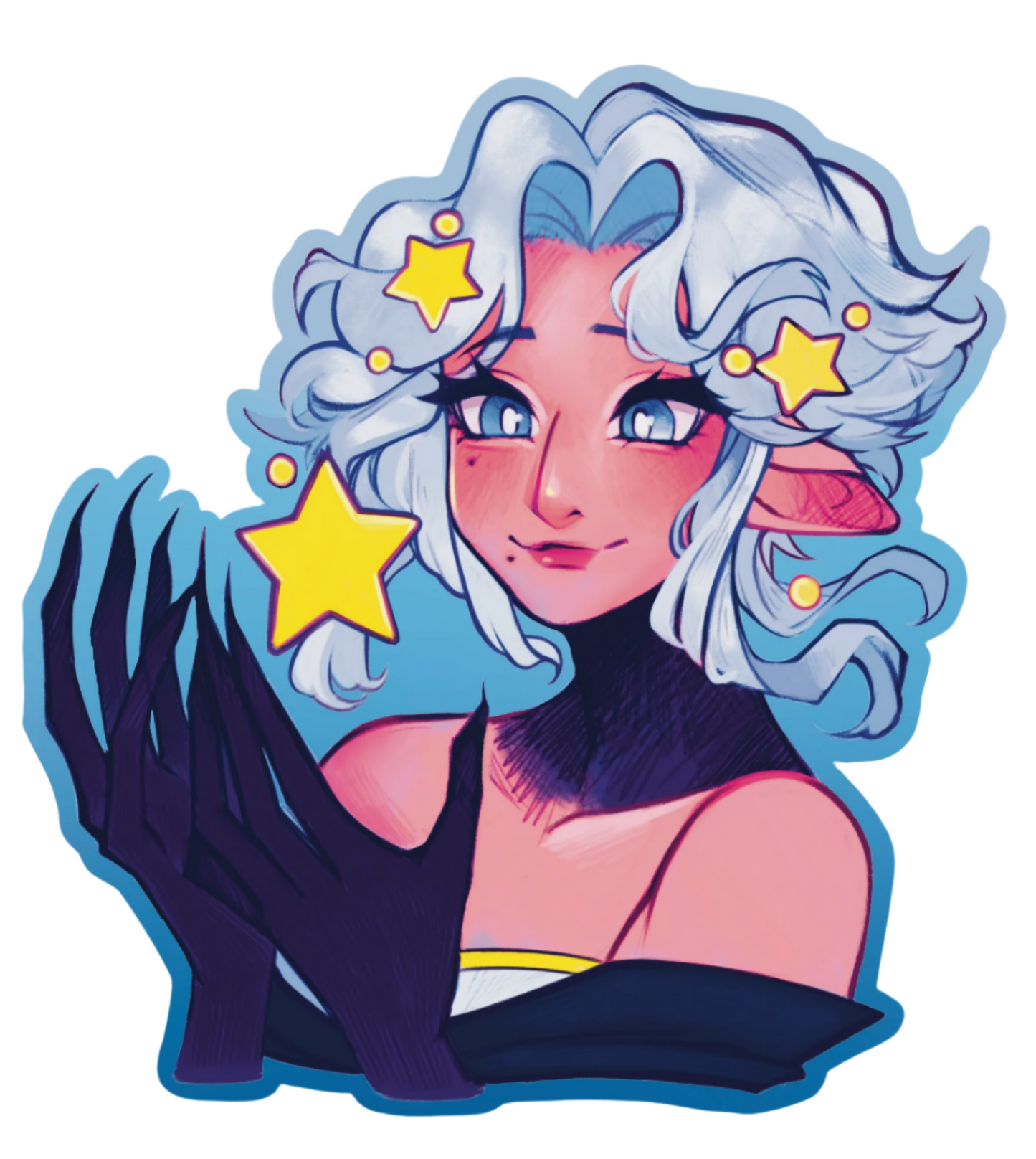 Artist Blu Ripple Acrylic Keychain