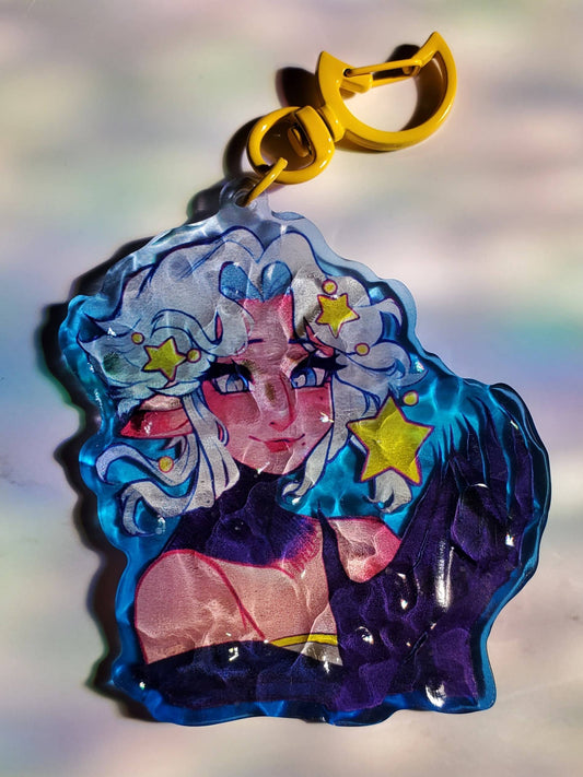 Artist Blu Ripple Acrylic Keychain