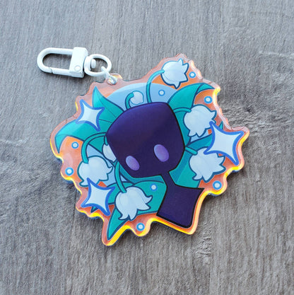Rain Flowers Holo Acrylic Keychain