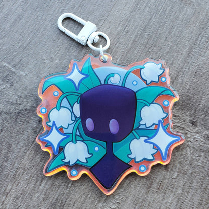 Rain Flowers Holo Acrylic Keychain