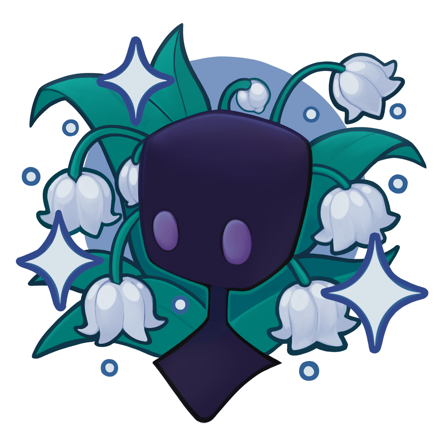 Rain Flowers Holo Acrylic Keychain