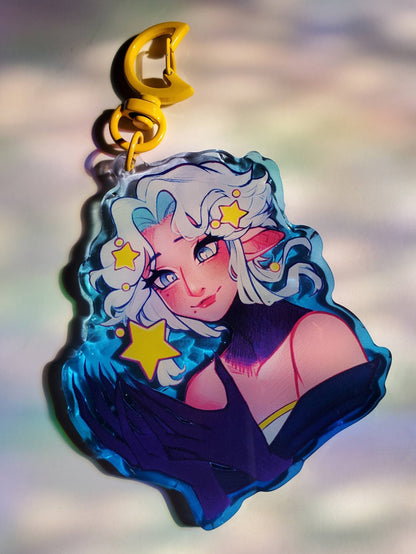 Artist Blu Ripple Acrylic Keychain